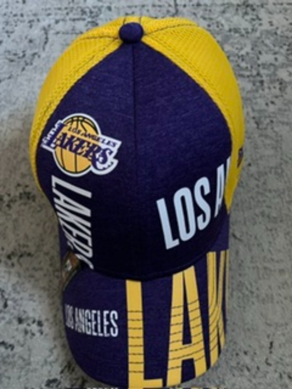 🧡3/$15 NWOT New Era Yellow Purple 39 Thirty Los Angeles Lakers Cap M/L